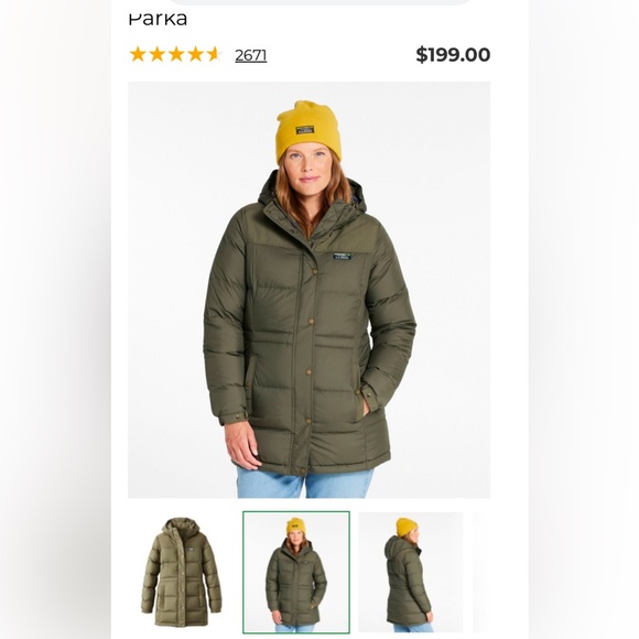 LL Bean woman’s Mountain classic down parka small petite - Picture 8 of 10